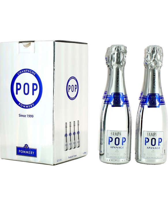 Champagne Pommery Pack quatre quarts Pop Silver
